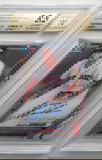Blaze Jordan 2021 Bowman 1st Chrome Auto BGS 9.5