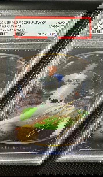 2018 BBM Grateful Days #3D1 Shohei Ohtani RC 3-D Gild Facsimile PSA 8 37/50