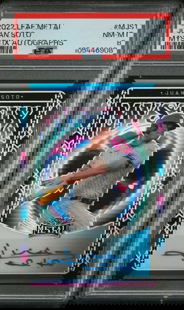 2022 Leaf Metal Mystix Autographs Juan Soto #MJS1 Auto 3/10 PSA 8