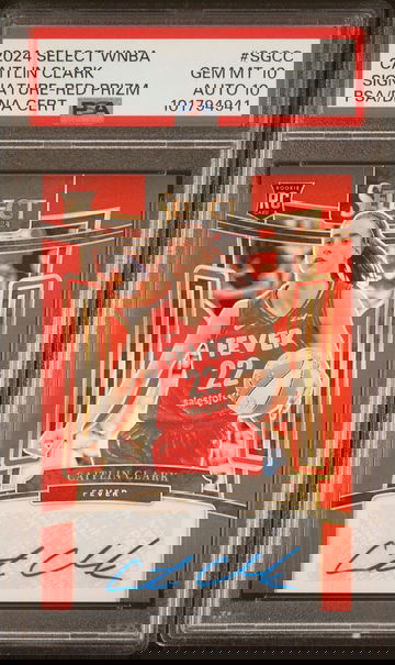 2024 Select WNBA #SGCC Caitlin Clark Red /99 PSA 10 Auto 10