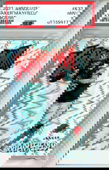 2021 PANINI ABSOLUTE KABOOM! BAKER MAYFIELD #K32 PSA 9 MINT