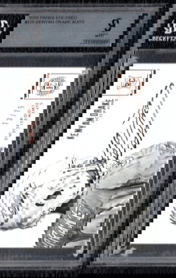 2016 Panini Encased Kenyan Drake Rookie Auto /75 BGS 9