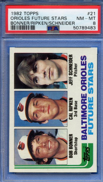 1982 Topps Cal Ripken Jr. RC HOFer Orioles PSA 8 NM-MT