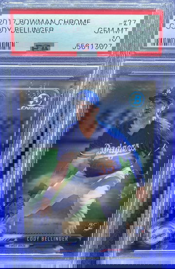 2017 Bowman Chrome Cody Bellinger #27 PSA 10 Gem Mint RC Los Angeles Dodgers