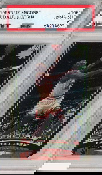 1998 UPPER DECK ENCORE MICHAEL JORDAN #106 HOF CHICAGO BULLS PSA 8 NM-MT