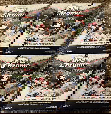 2022 Topps Chrome Logofractor lot of 4 sealed boxes