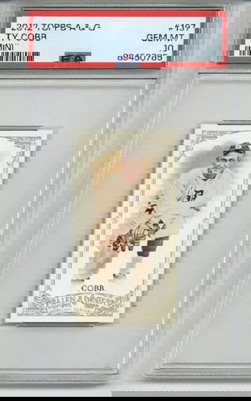 2012 TOPPS ALLEN & GINTER MINI #197 TY COBB DETROIT TIGERS PSA 10 LOW POP