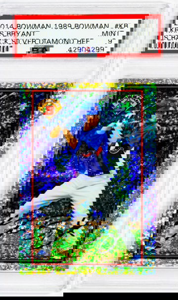 2014 Kris Bryant Bowman  1989 Bowman is Back Silver Diamond Refractor  #KB PSA 9