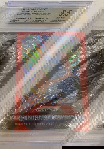 Karl-Anthony Towns Prizm Ruby BGS 9.5 Gem+ /350 RC