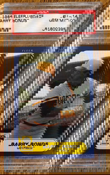 1986 Fleer Update #U-14 Barry Bonds rookie card PSA 10