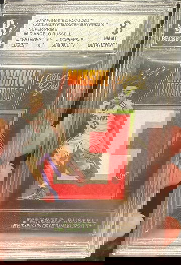 2016 Black Gold Collegiate D'Angelo Russell Massive Materials Super Prime 1/1 BGS 8