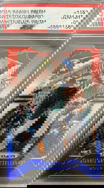 2019 Prizm Giannis Antetokounmpo Red White & Blue Prizms PSA 10