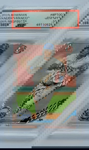 2019 Wander Franco #BP100 1st Bowman Prospects paper - PSA 10 GEM MINT