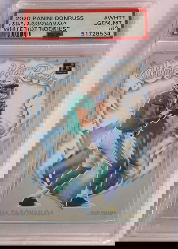 2020 Panini Donruss Tua Tagovailoa White Hot PSA 10