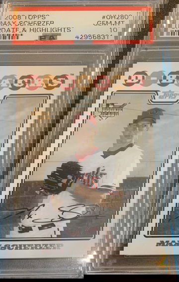 2008 Topps Updates & Highlights Max Scherzer PSA 10