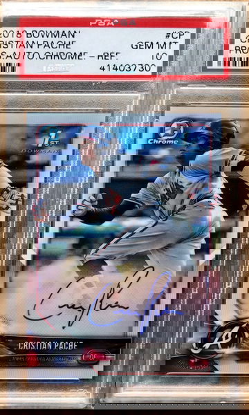 CRISTIAN PACHE 2018 Bowman Chrome Refractor Auto #/499 PSA 10