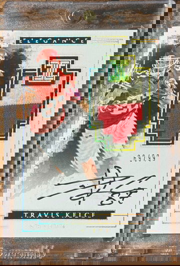 2016 Impeccable Travis Kelce Game Used Patch AUTO Autograph #69/99 Dirty