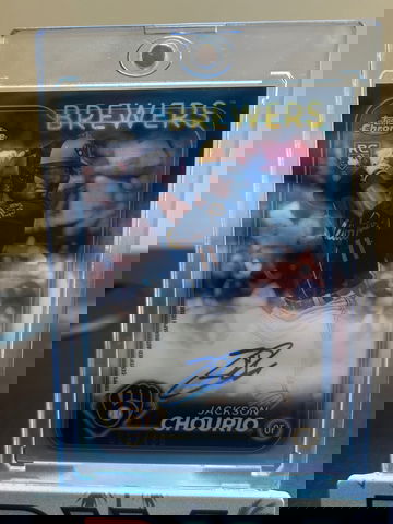 2024 Topps Chrome Jackson Chourio Refractor Auto /499 Rookie 