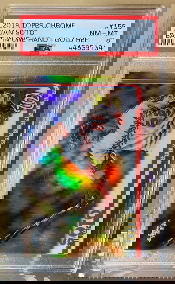 2019 Topps Chrome Juan Soto Gold Refractor PSA 8