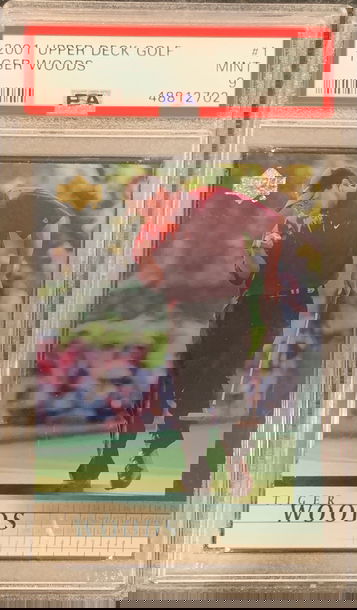 2001 Upper Deck Golf Tiger Woods #1 PSA 9 MINT