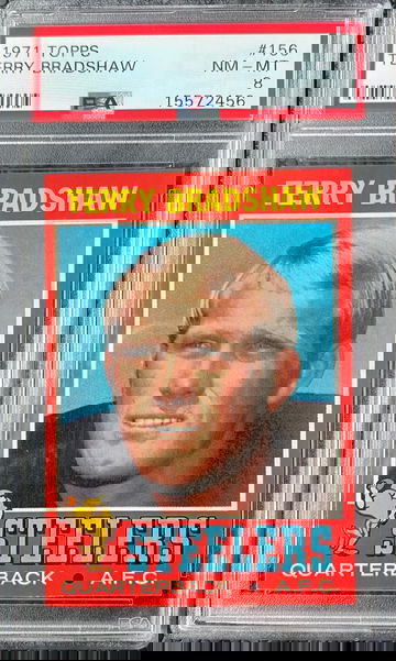 1971 Topps #156 Terry Bradshaw PSA 8 RC 