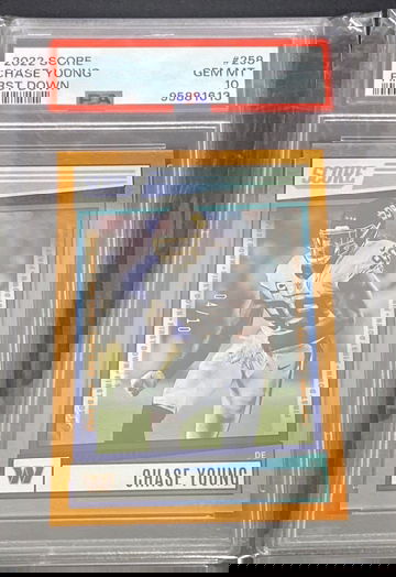 2022 Panini Score Chase Young Orange First Down Parallel  PSA 10   