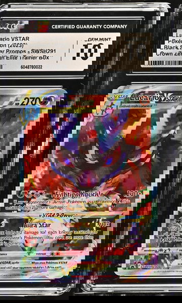 2023 Pokémon SWSH Promo Lucario #SWSH291 VSTAR Holo CGC 10