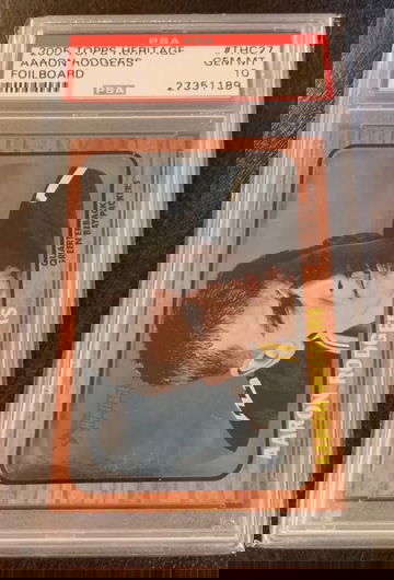 2005 heritage foil board Aaron rodgers psa 10