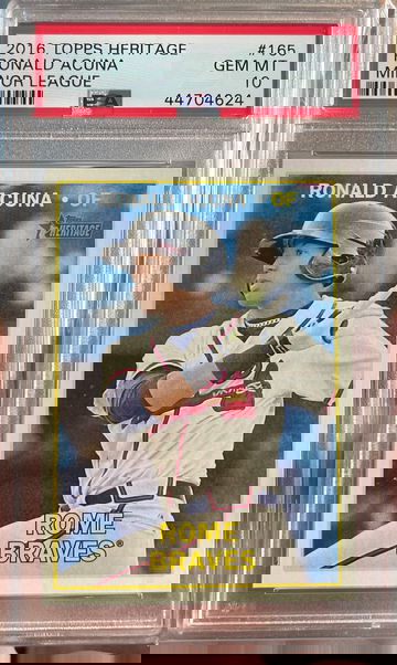 2016 Topps Heritage Minor League Ronald Acuna JR RC PSA 10