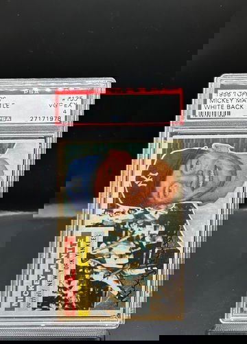 1956 Topps Mickey Mantle #135 WHITE BACK  PSA 4🔥🔥⚾️⚾️