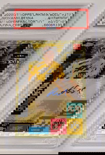 Giovanni Reyna Superfractor Auto PSA 10 2020-21 Topps Chrome Bundesliga Match Attax #217 TRUE 1/1