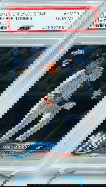 Gleyber Torres Rookie 2018 Topps Chrome Update #HMT9 Base PSA 10