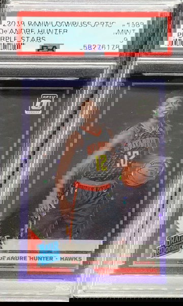 2019 Donruss Optic Deandre Hunter Rookie Purple Stars /29 PSA 9 Mint