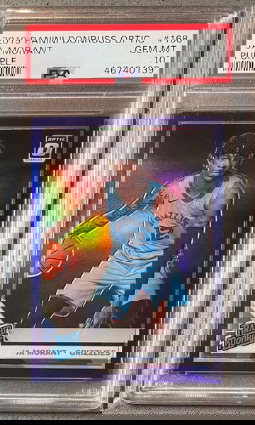 2019-20 Donruss Optic JA Morant Purple Holo PSA 10
