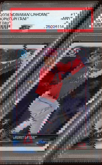 2018 Bowman Chrome SHOHEI OHTANI #1 Batting Rookie Card RC - PSA 9