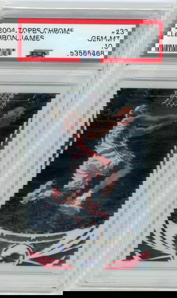2004 Topps Chrome LeBron James #23 PSA 10