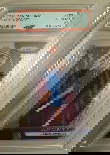 Luka Doncic 2018-19 panini prizm base rookie psa 10