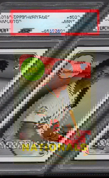 2018 Topps Heritage #502 Juan Soto PSA 9 RC