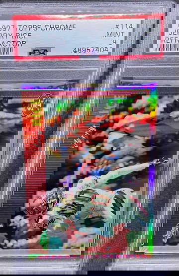 1997 Topps Chrome Refractor Jerry Rice PSA 9 Mint