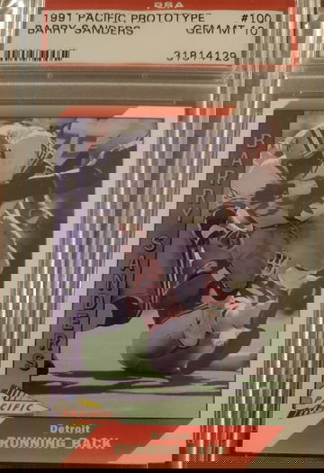 1991 Pacific Prototype Barry Sanders PSA 10 - pop 16!