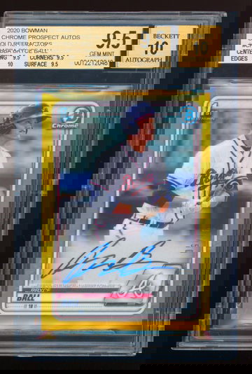 2020 Bowman Chrome BRYCE BALL Gold Refractor Auto RC #37/50 BGS 9.5 / 10 Cubs