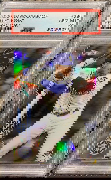 2020 Topps Chrome Kyle Lewis #186 Refractor PSA 10