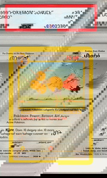 1999 POKEMON JUNGLE DODRIO #34 PSA 9 MINT