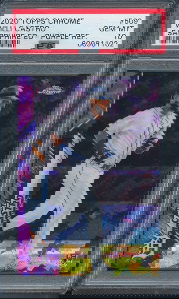 2020 Topps Chrome Willi Castro RC Sapphire Purple #/10 PSA 10 