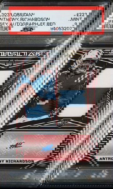 2023 Panini Obsidian Electric Etch Red Anthony Richardson #222 RC RPA /8 PSA 9