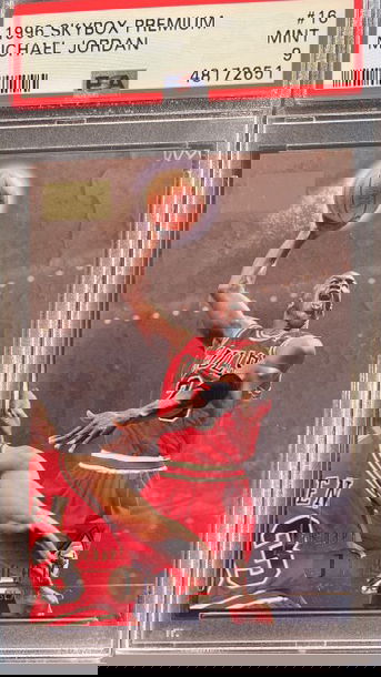 1996-97 Skybox Premium #16 Michael Jordan Chicago Bulls HOF PSA 9 MINT