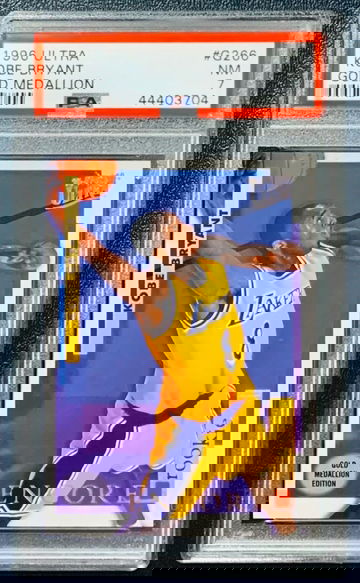 1996-97 Ultra Kobe Bryant Gold Medallion RC PSA 7 Lakers