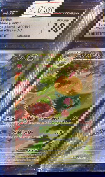 2024 Pokémon Appletun Surging Sparks 211/191 Alt Art CGC 10 Gem Mint