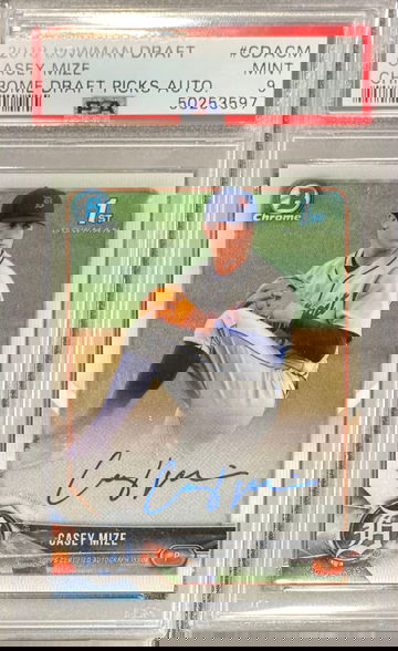 Casey Mize 2018 Bowman Draft Chrome Auto PSA9 Mint 