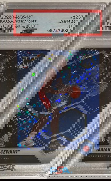 2020 Mosaic Fast Break Blue Isaiah Stewart Rookie #/85 PSA 10 Pistons